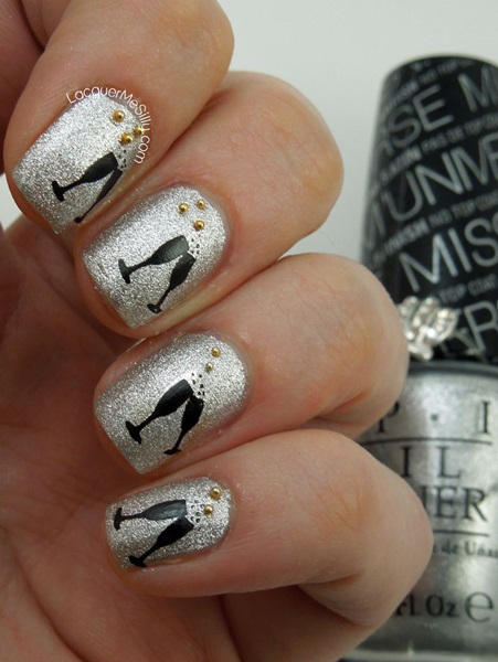U as Decoradas De Fiesta Nail Art nico Para Nochevieja FOTOS 