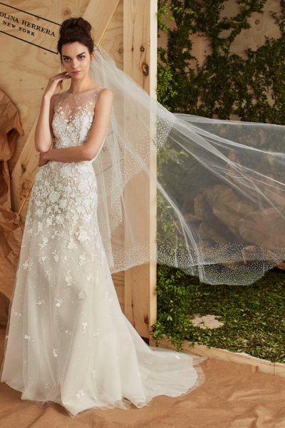 vestidos de novia con flores 2017, la tendencia más romántica [fotos