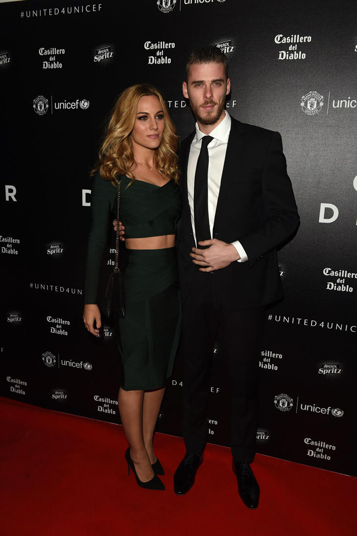 Edurne y David de Gea posando