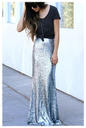 5 Looks para Nochevieja: falda larga