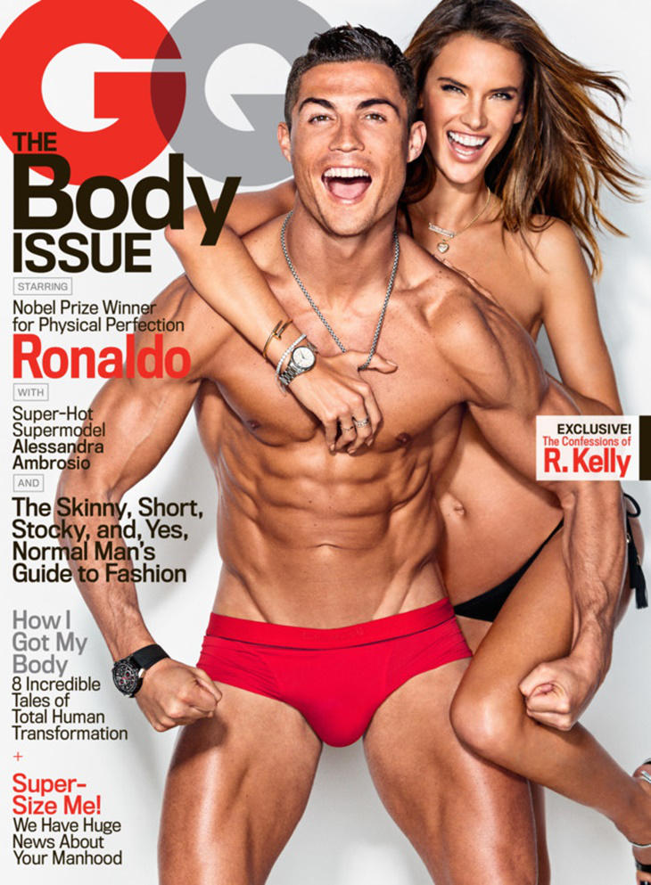 Cristiano Ronaldo y Alessandra Ambrosio: portada The Body Issue GQ