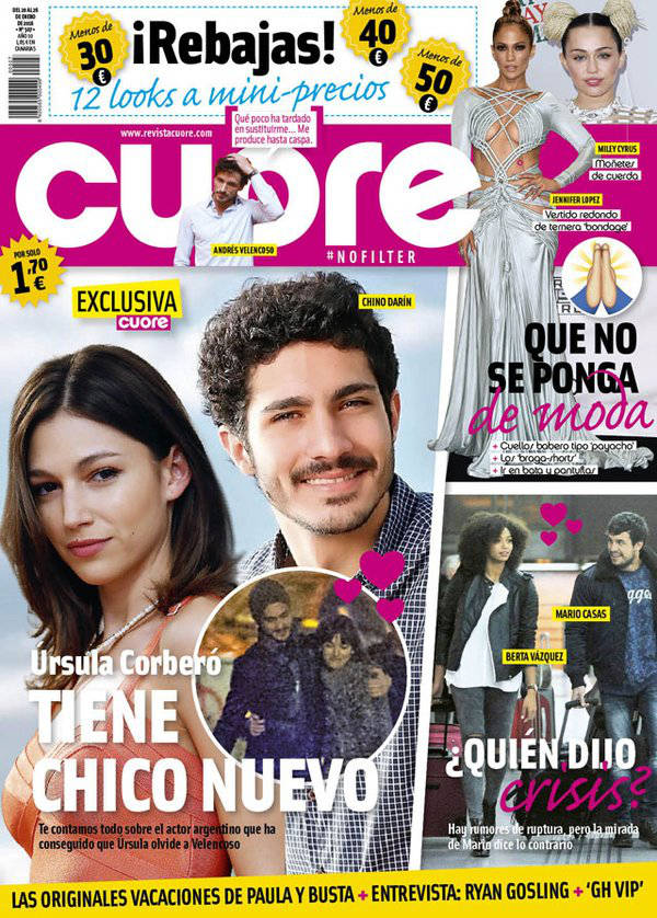 Úrsula Corbero y Chino Darín portada Cuore