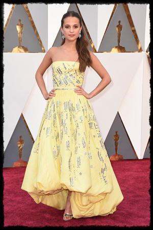 Oscar 2016: las 5 mejor vestidas Alicia Vikander de Louis Vuitton