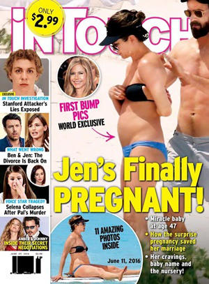 Jennifer Aniston embarazada portada InTouch