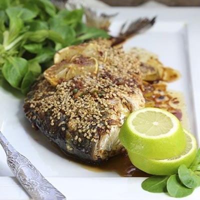 Dorada asada a la lima