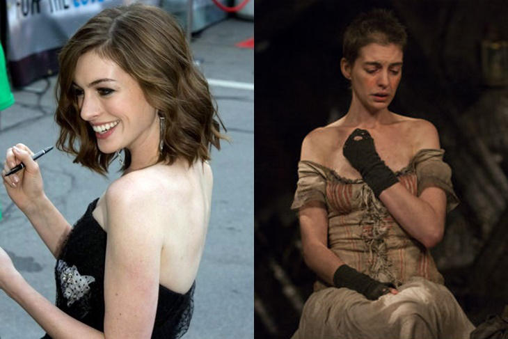 6 actrices famosas que cambiaron radicalmente para una película: Anne Hathaway