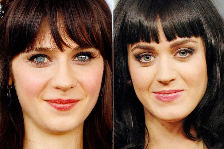 10 parecidos razonables entre famosos: Katy Perry y Zooey Deschanel