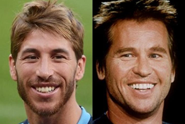 10 parecidos razonables entre famosos: Sergio Ramos y Val Kilmer