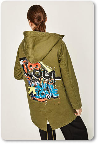 Rebajas Zara 2017: parka militar