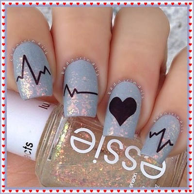 Uñas San Valentín, 5 ideas para copiar: Heart Attack