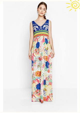 Vestidos largos verano 2017: Desigual