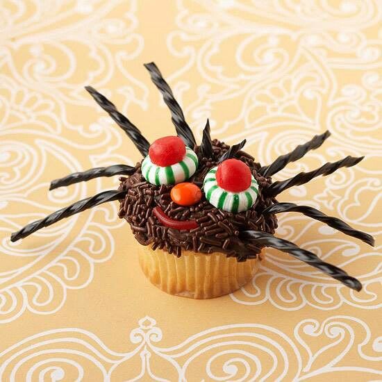 Cupcakes de Halloween: Araña