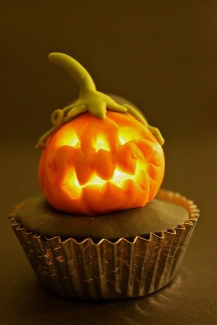 Cupcakes de Halloween: calabaza