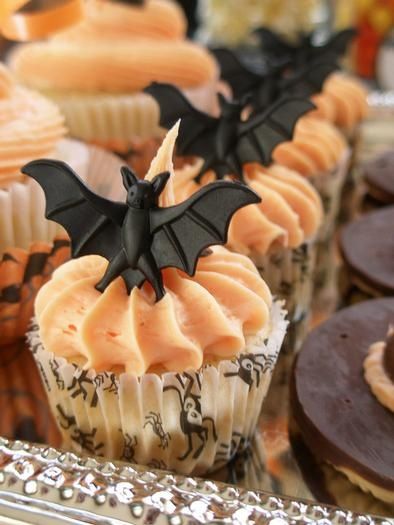 Cupcakes de Halloween: muerciélagos