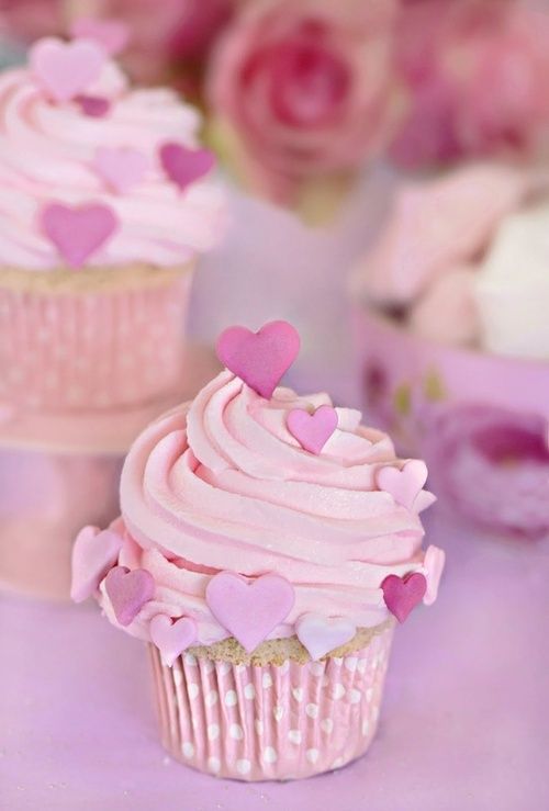Cupcakes San Valentín: En rosa chicle