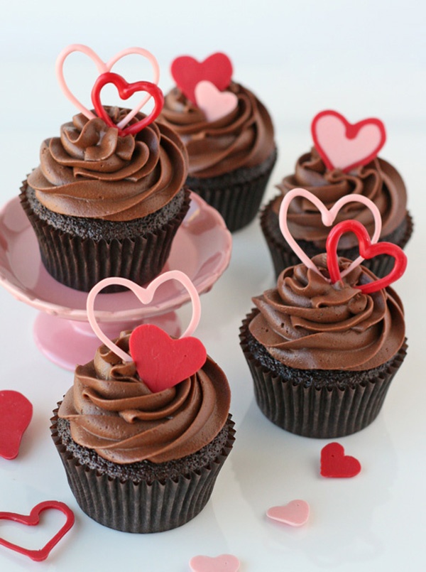 Cupcakes San Valentín: Con corazones