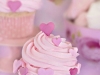 Cupcakes San Valentín: En rosa chicle