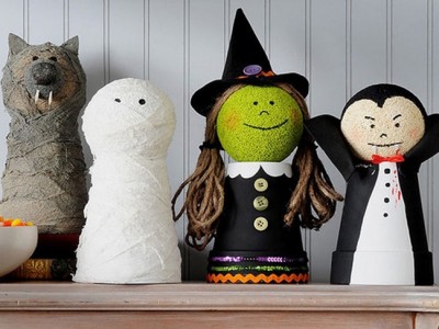 Manualidades Halloween fáciles para niños: Frankestein, Jack y Calabaza