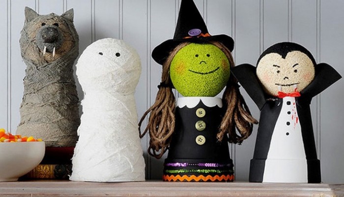 Manualidades Halloween fáciles para niños: Frankestein, Jack y Calabaza