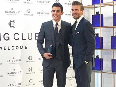 David Beckham y Álex González: dos guapos imagen de un whisky