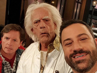 Marty McFly y Doc regresan al presente con Jimmy Kimmel