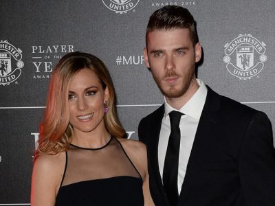 Edurne y David De Gea los más elegantes en la fiesta del Manchester United