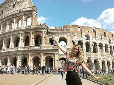 Edurne disfruta de unas vacaciones en Roma