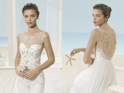Vestidos de novia Aire Barcelona 2017, colección para una boda en la playa