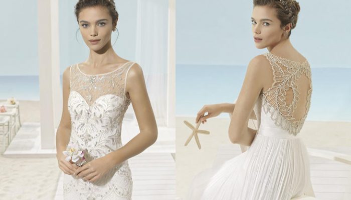 Vestidos de novia Aire Barcelona 2017, colección para una boda en la playa