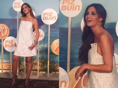 Sara Carbonero con look veraniego en el 70º aniversario de Piz Buin