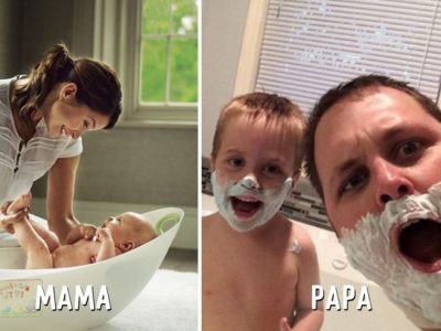 7 diferencias divertidas entre papás y mamás al cuidar a los hijos