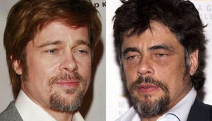 10 parecidos razonables entre famosos: Brad Pitt y Benicio del Toro
