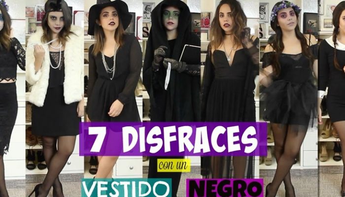 7 alucinantes disfraces de Halloween que puedes hacer con un vestido negro