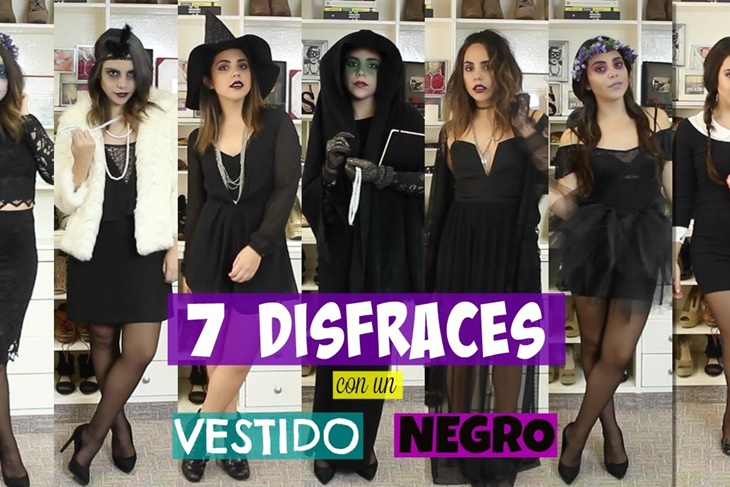 7 alucinantes disfraces de Halloween que puedes hacer con un vestido negro