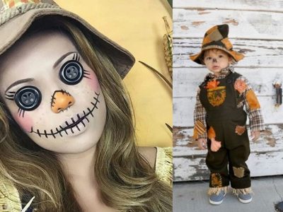 Disfraz de espantapájaros para niños en Halloween: Los pasos