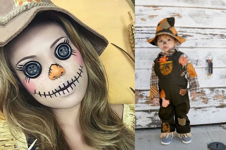 Disfraz de espantapájaros para niños en Halloween: Los pasos