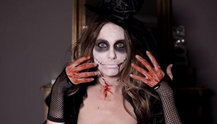 Vanesa Romero muestra su terrorífico maquillaje de Halloween