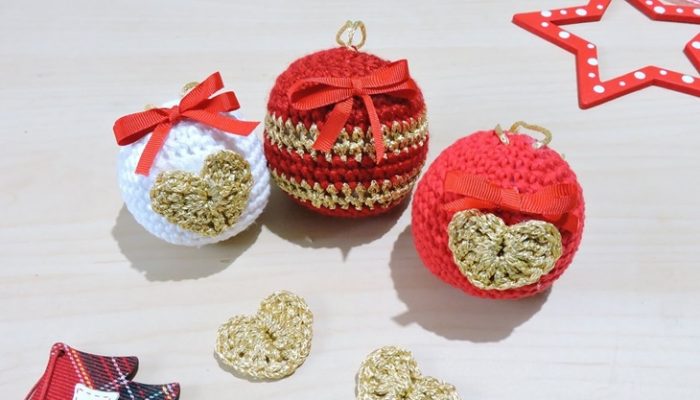 Manualidades de crochet: Bolas de Navidad de ganchillo