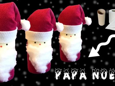 Manualidades de Navidad con rollos de papel higiénico: Papá Noel