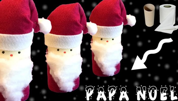 Manualidades de Navidad con rollos de papel higiénico: Papá Noel
