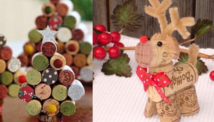 Adornos de Navidad con tapones de corcho: Manualidades fáciles