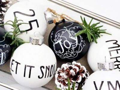 Decoración de Navidad en blanco y negro para tu casa