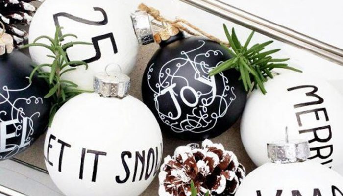 Decoración de Navidad en blanco y negro para tu casa