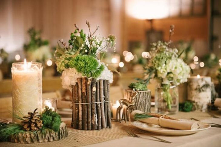 Centros de mesa para bodas de madera, ¡ideas increíbles!