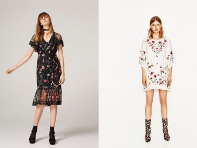 Vestidos con flores bordadas, la tendencia de la primavera 2017