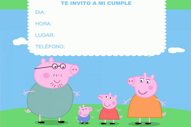 Zoológico de noche precedente Vigilancia Invitaciones de cumpleaños de Peppa Pig para imprimir: las mejores [FOTOS]  - Mujeralia